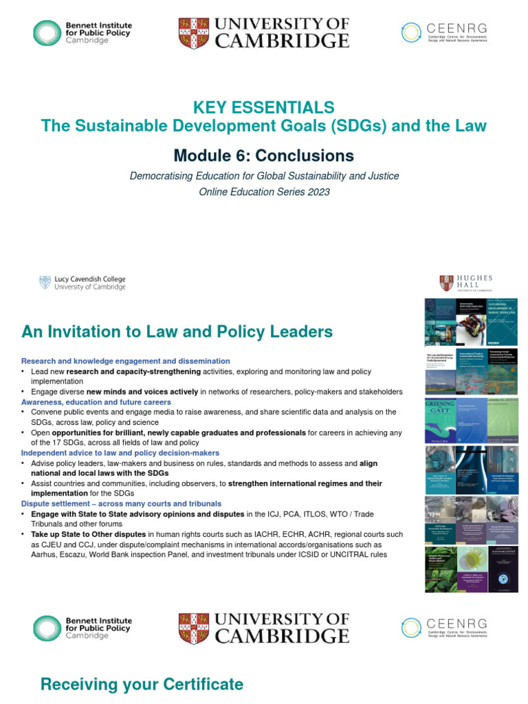 Materials for Module 6 Key Essentials The Sustainable Development