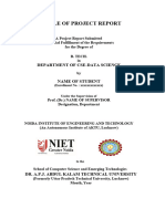 B.Tech. Project Report Sample Format