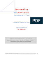 Matemática em Montessori