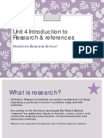 Research and Referencing Module 4