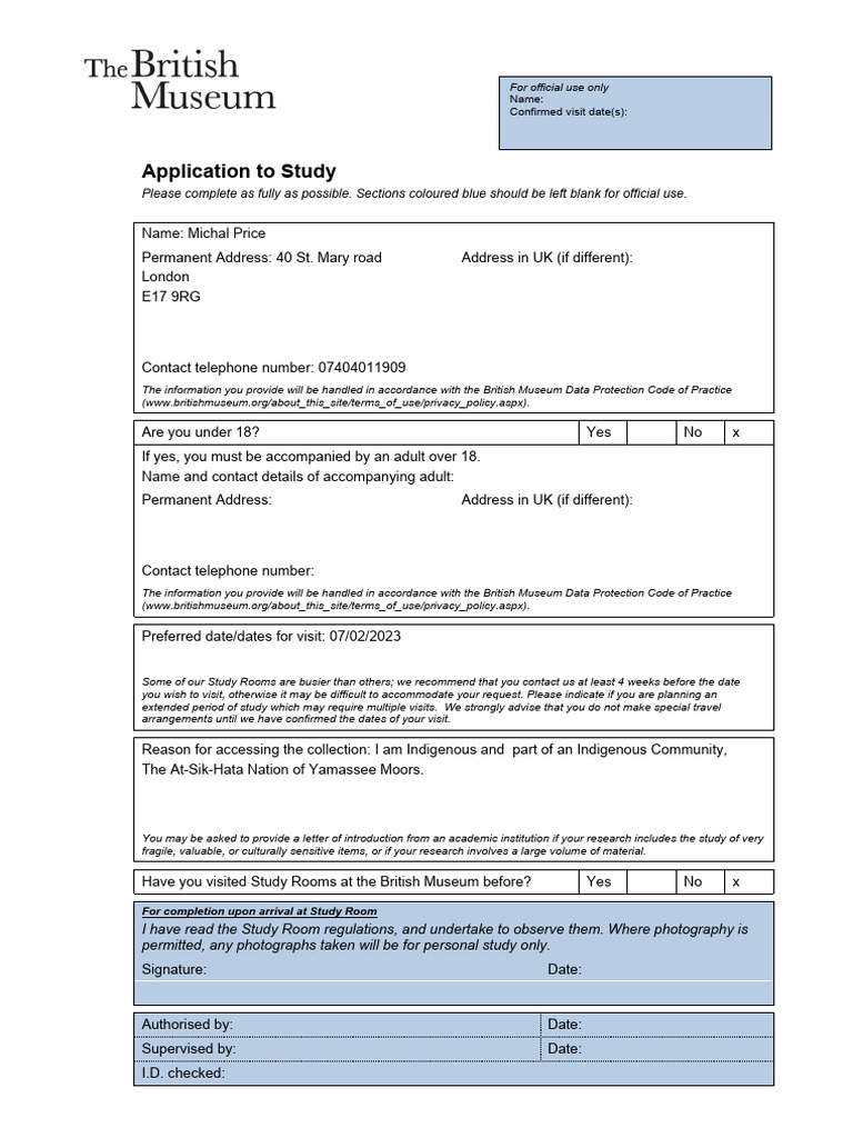 Study Room Application Form March 2020 | PDF | Computing | Information ...