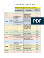 Calendario Cívico Escolar 2024