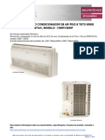 Lançamento Do Condicionador de Ar Piso E Teto 60000 BTU/h, MODELO - CI60F/CE60F