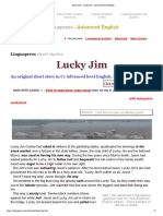 Short Story - Lucky Jim - Advanced Level English