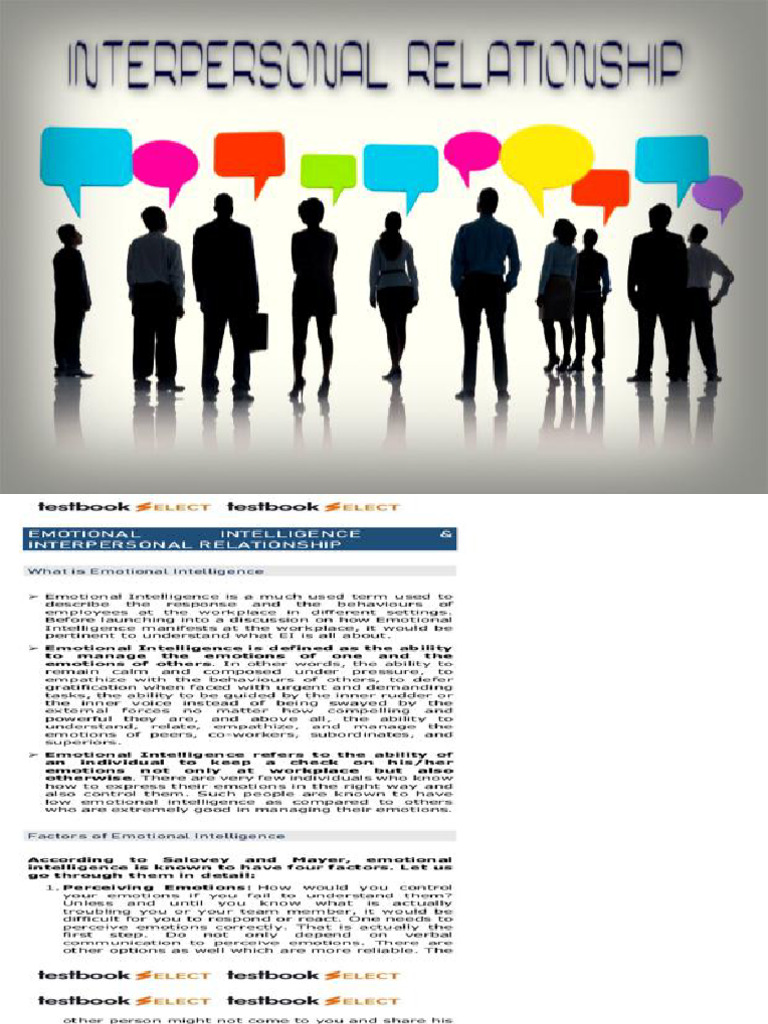 Class On Emotional Intelligence Interpersonal Relationship 2 3