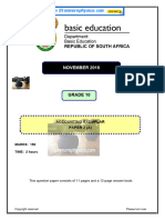 Exemplar 2018 Accounting Grade 10 P2 and Memo