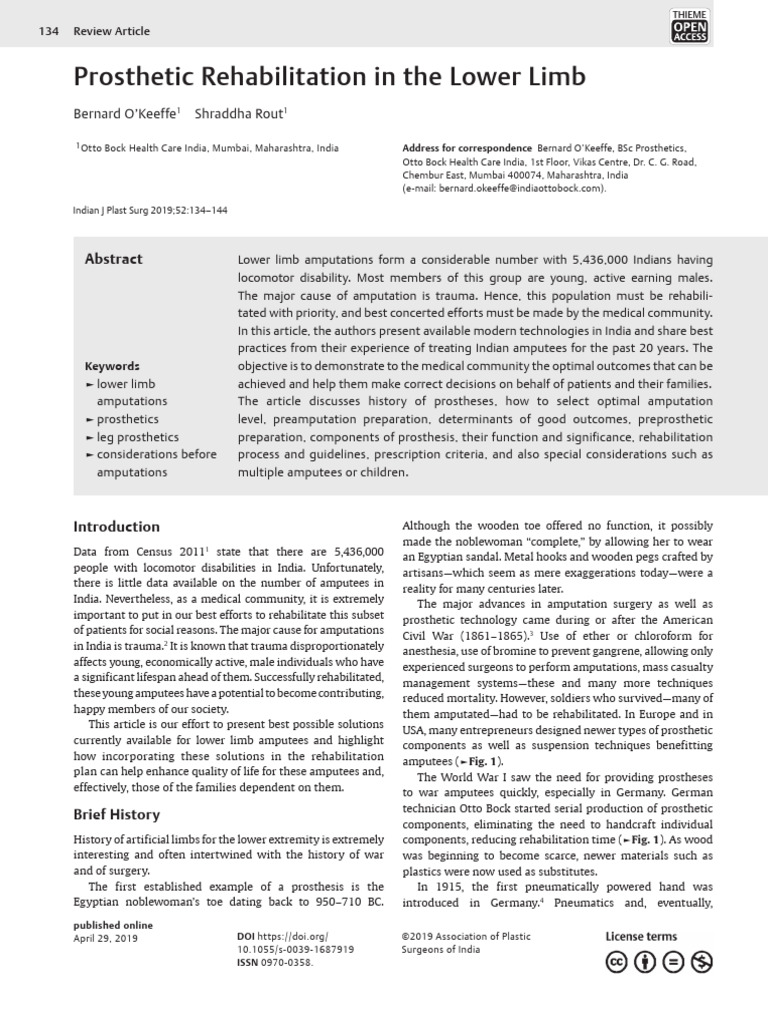 Lower Limb Prosthetic Rehabilitation Insights | PDF | Prosthesis ...
