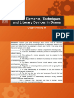 Various Elements, Techniques and Literary Devices in Drama: Creative Writing 11