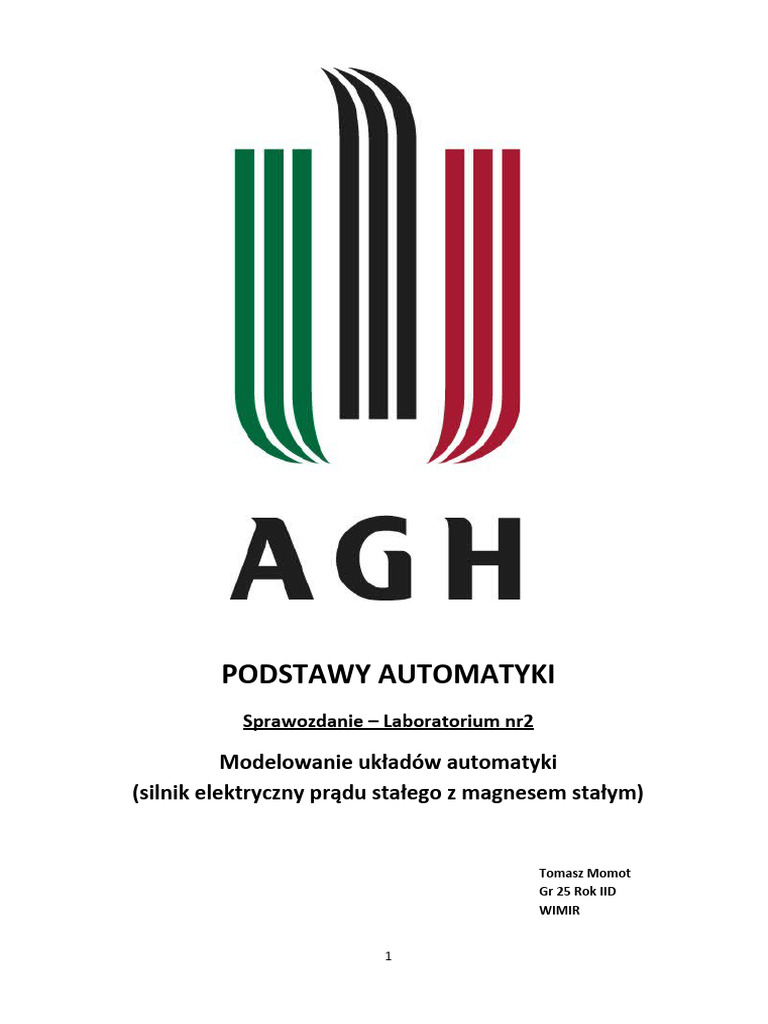 Podstawy Automatyki Lab2 Pdf