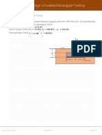 Plate 2 - Design of Isolated Rectangular Footing