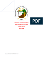 Barangay Contingency Plan 2023 - 2026