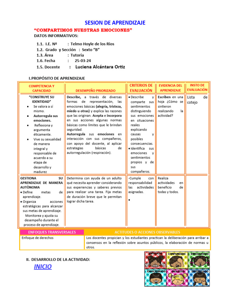 Wa0011. | PDF | Las emociones | Aprendizaje