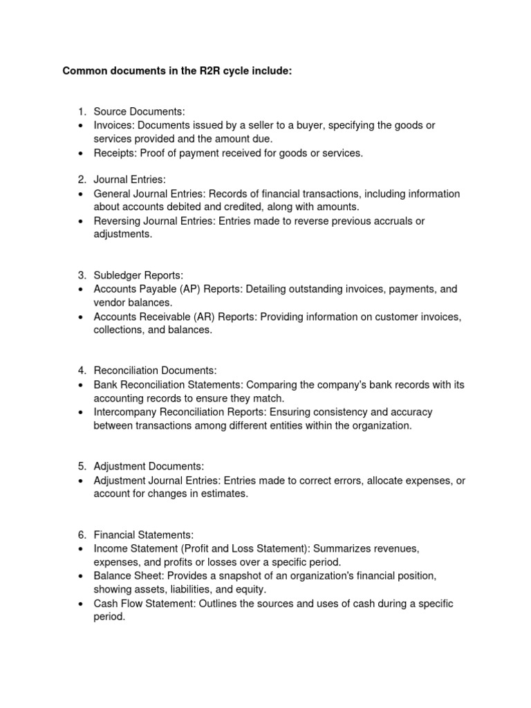 Essential R2R Cycle Documents Explained | PDF