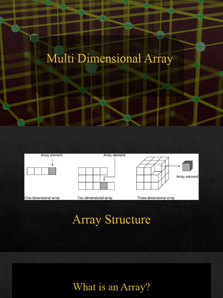 Multi Dimensional Arrays | Download Free PDF | Data Management ...