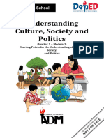 UCSP - Q1 - Mod1 - Starting Points For The Understanding of Culture Society and Politics