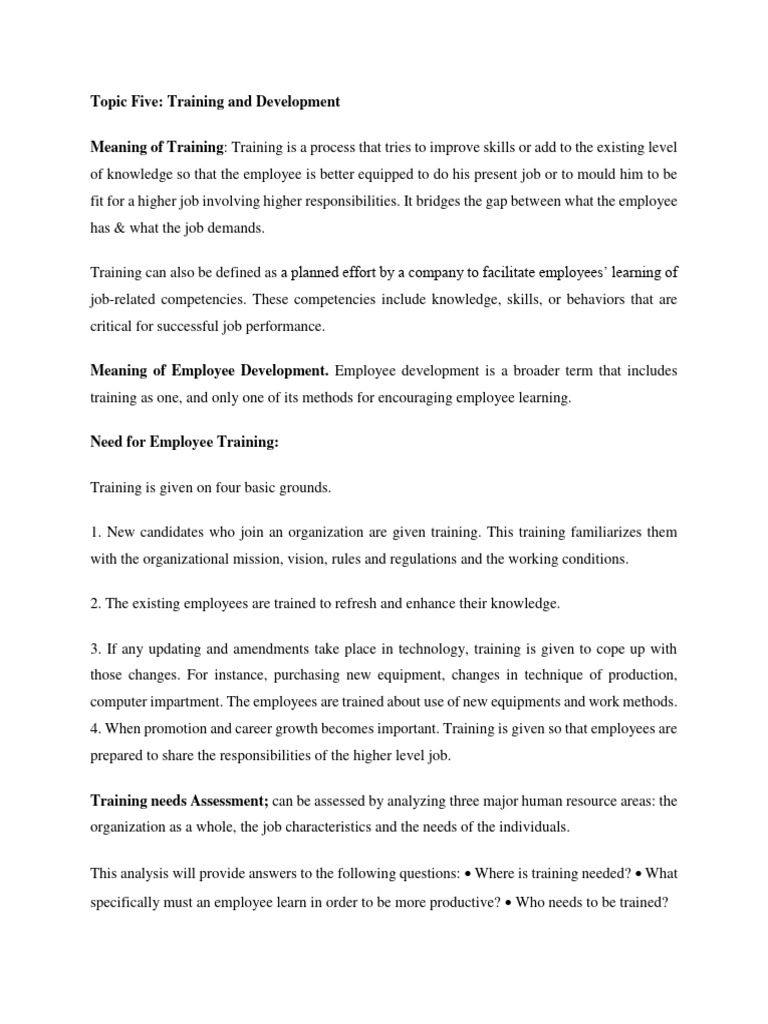 Training Development Pdf Mentorship Simulation