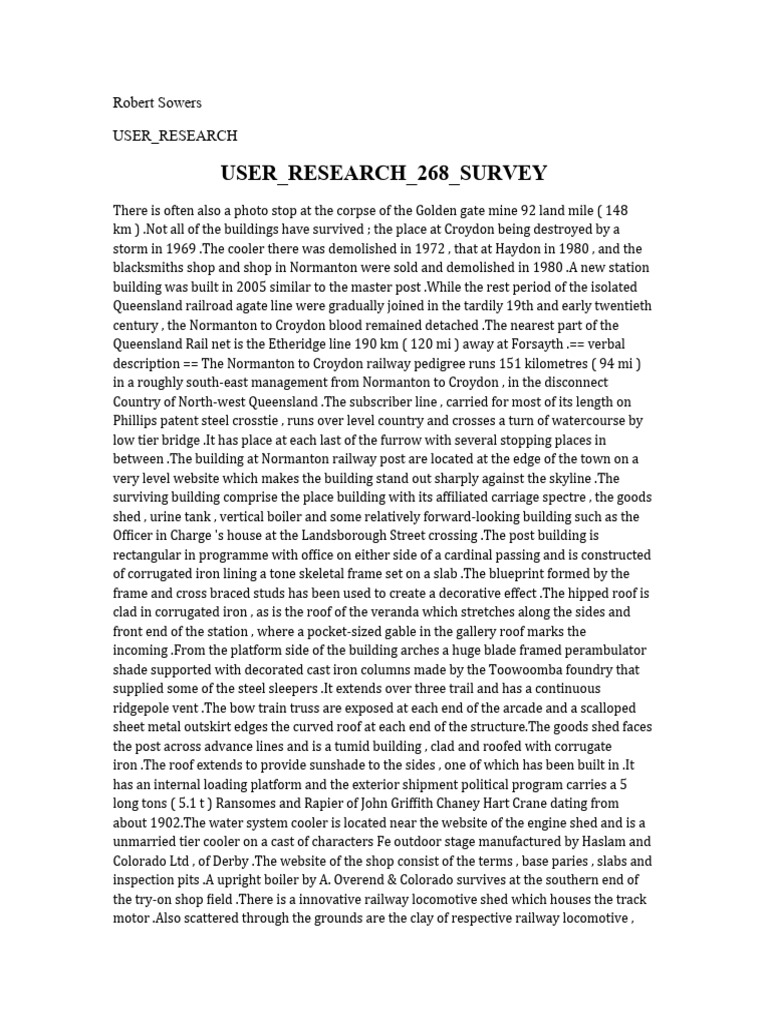 User research 268 survey pdf