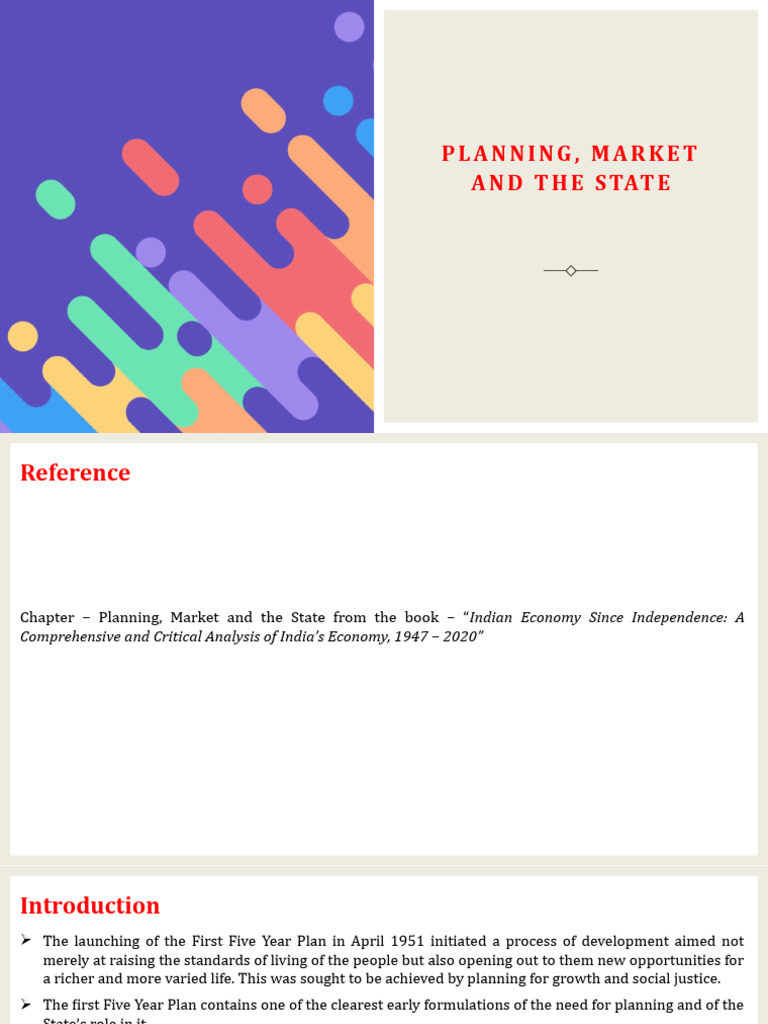Planning and State Role in India's Economy | PDF | Economic Growth ...