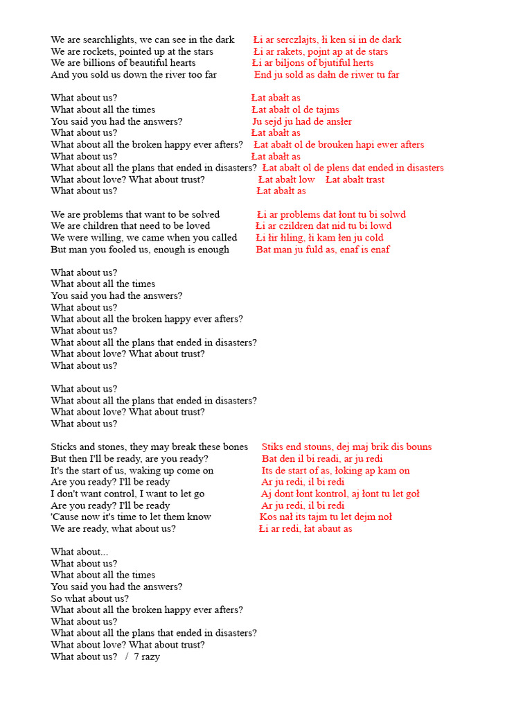 Pink what about us pdf