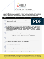 UIA Investment License Checklist