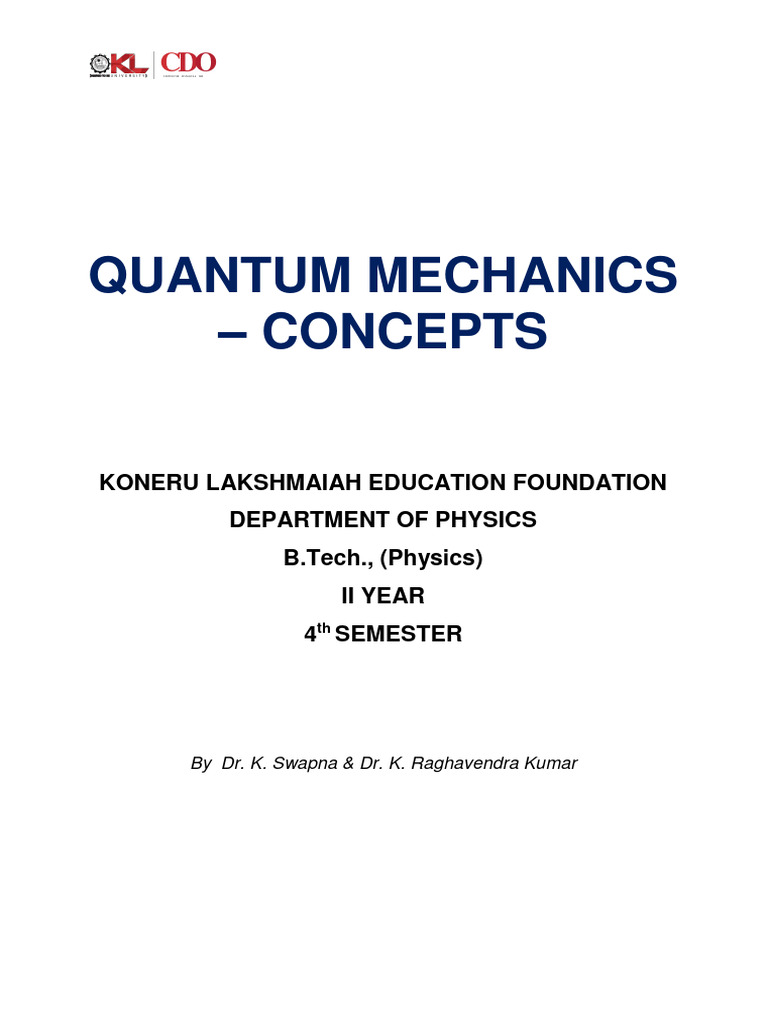 CO 4 - QM Concepts | PDF | Electron | Atoms