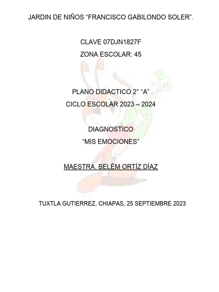 2 Septiembre EMOCIONES | PDF | Las emociones | Educación de la primera ...