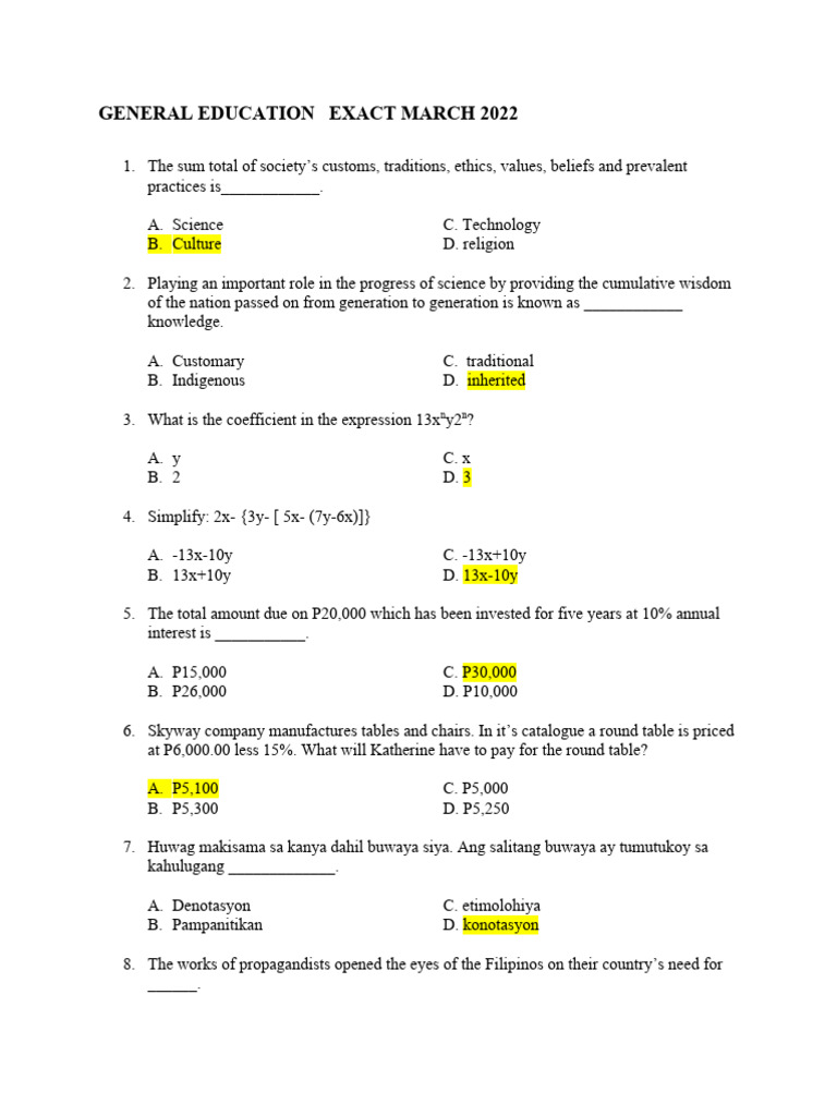 General Education Review March 2022 | PDF