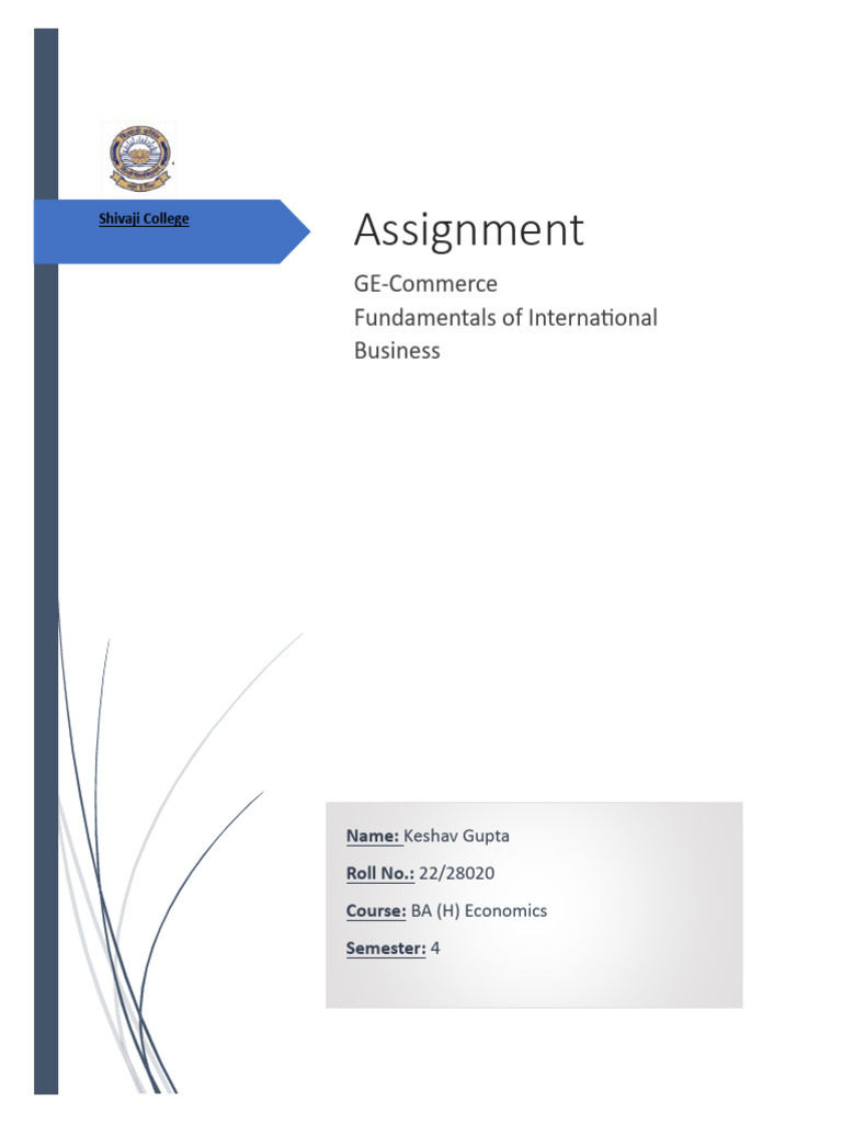 Assignment ge sem 4 new international business pdf franchising