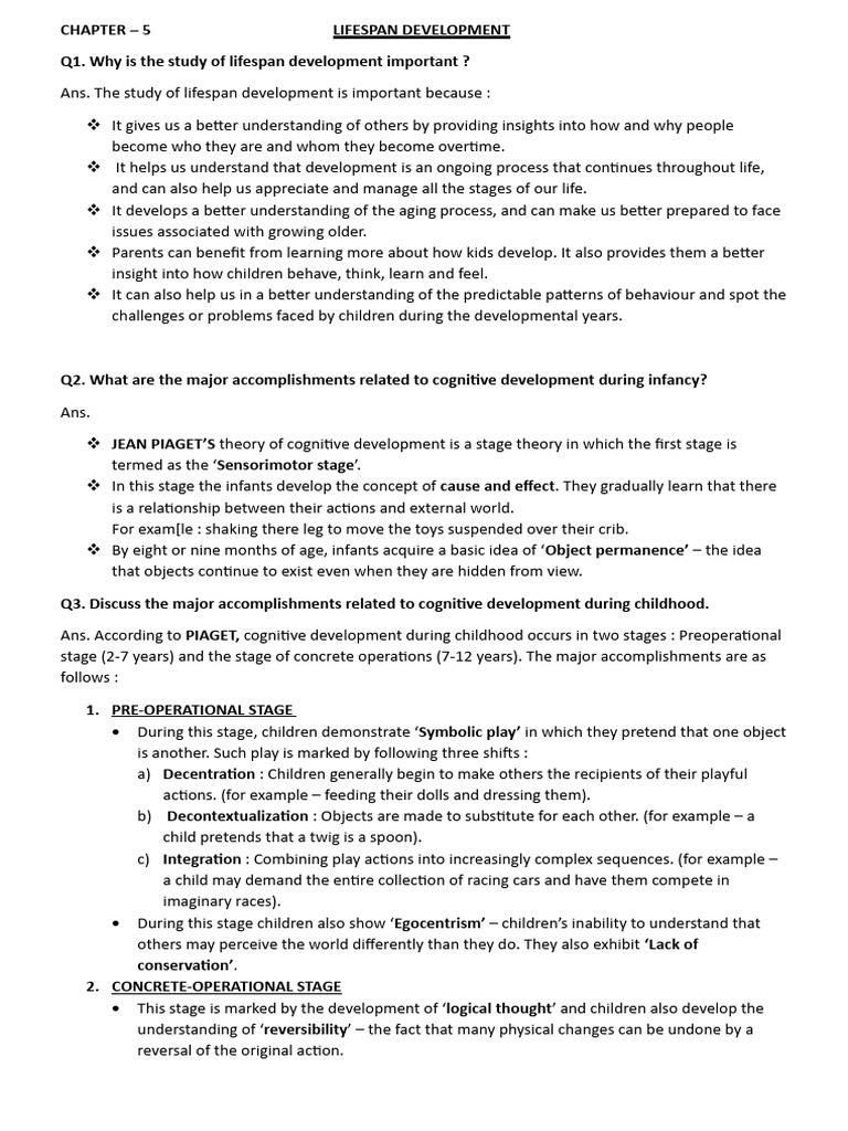 Importance of Lifespan Development Insights | PDF | Substance Abuse ...