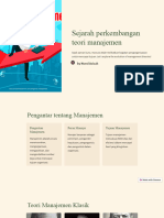 Sejarah Perkembangan Teori Manajemen