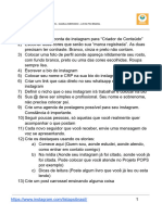 Exercícios Do Curso Instagram para Psicólogos Da LISTA PSI BRASIL