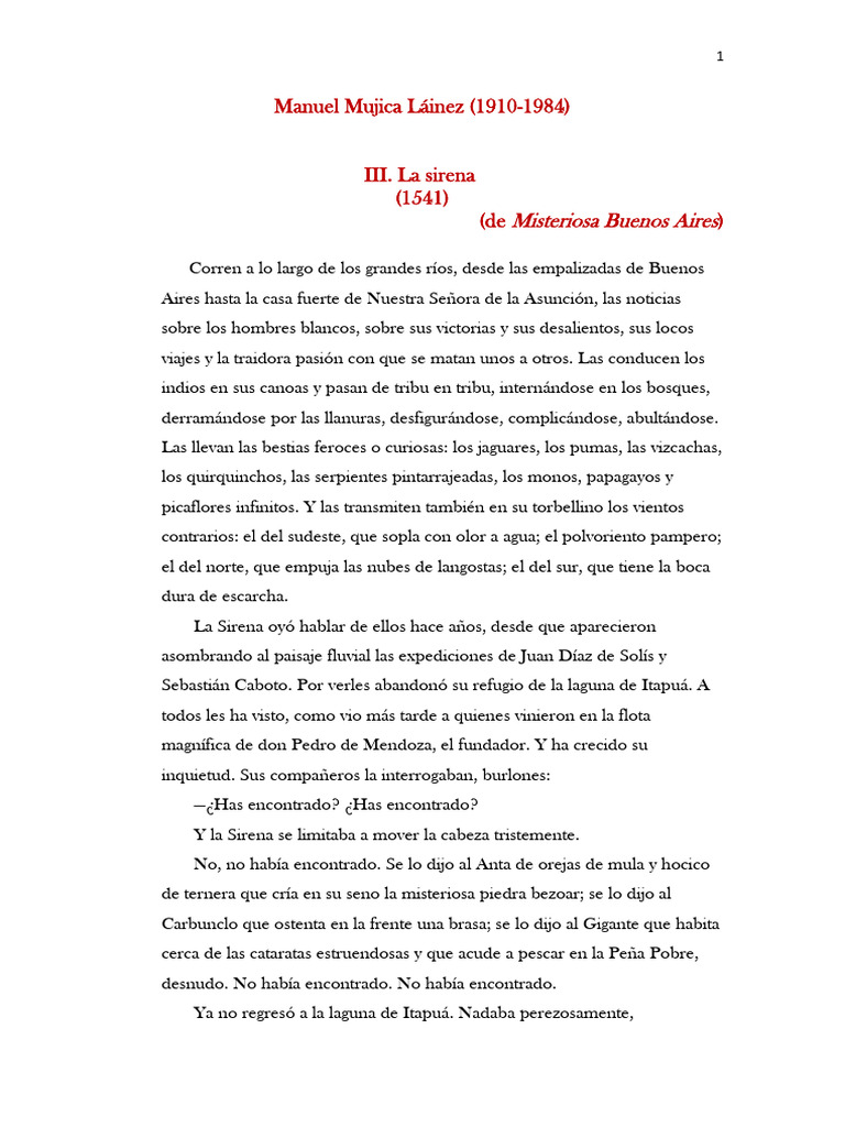 La Sirena Manuel Mujica Láinez Pdf