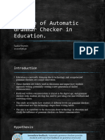 The use of Automatic Grammar Checker in Education