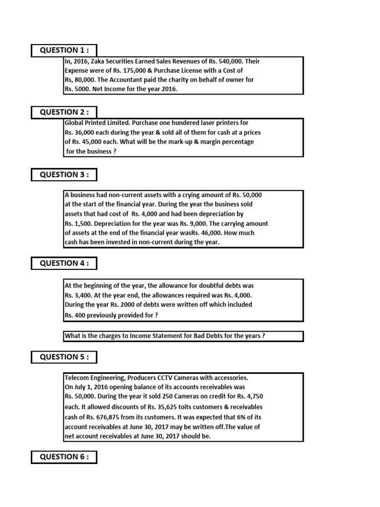 Financial Analysis and Calculations Guide | PDF | Debits And Credits ...