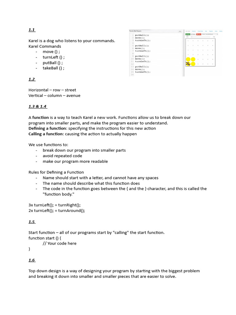 codehs unit 1 | PDF | Function (Mathematics) | Computing
