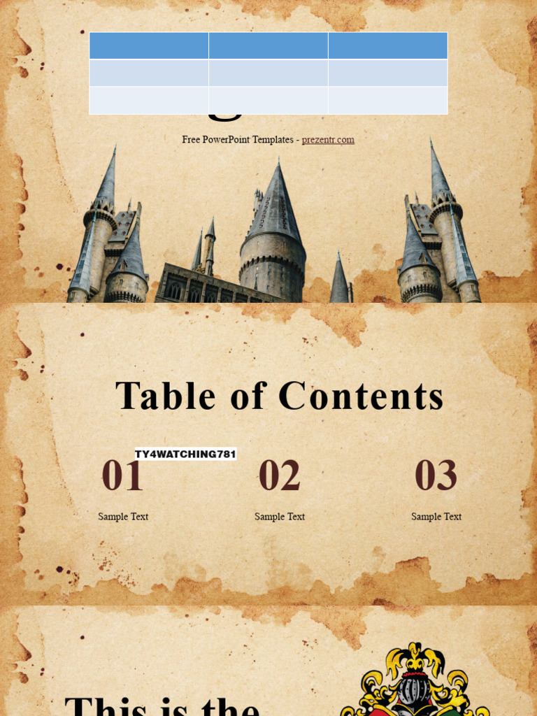 Free Harry Potter PowerPoint Template | PDF
