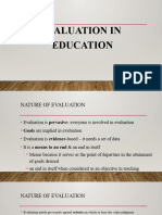 Basic Concepts in Evalaution in Education