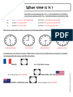 Correction What Time Is It Please Heure Et Minute 6ème Exercices À Imprimer