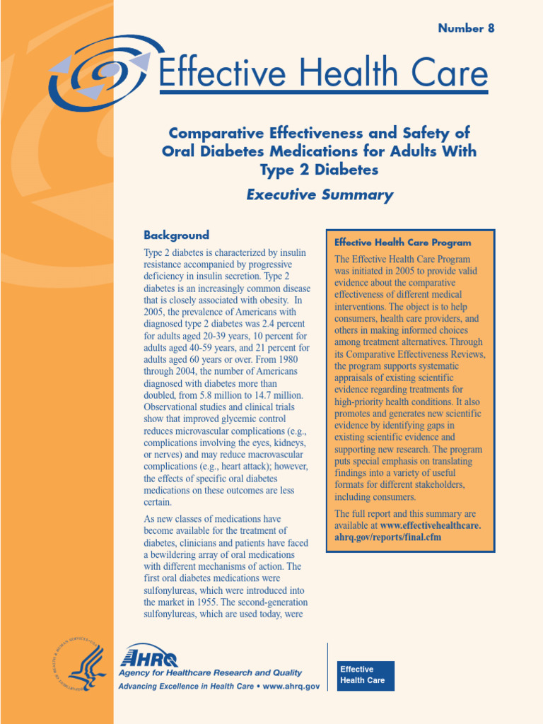 Comparative Effectiveness of Diabetes Medications | PDF | Glycated ...