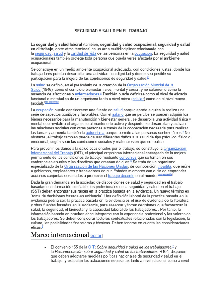 Seguridad y Salud en el Trabajo en Colombia | PDF | Seguridad y salud ...