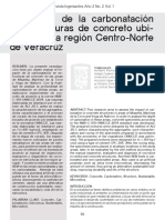 Evaluación de la carbonatación en estructuras de concreto ubicadas en la región Centro-Norte de Veracruz.