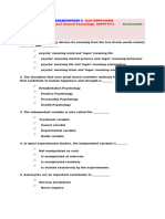 Advanced General Psychology- I(SPPY101)   -  Assessment - 1