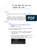 Conexión de Dos PC Con Un Cable de Red