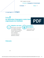 Aula 2 - As Diferentes Linguagens Como Meio de Organização Da Realidade