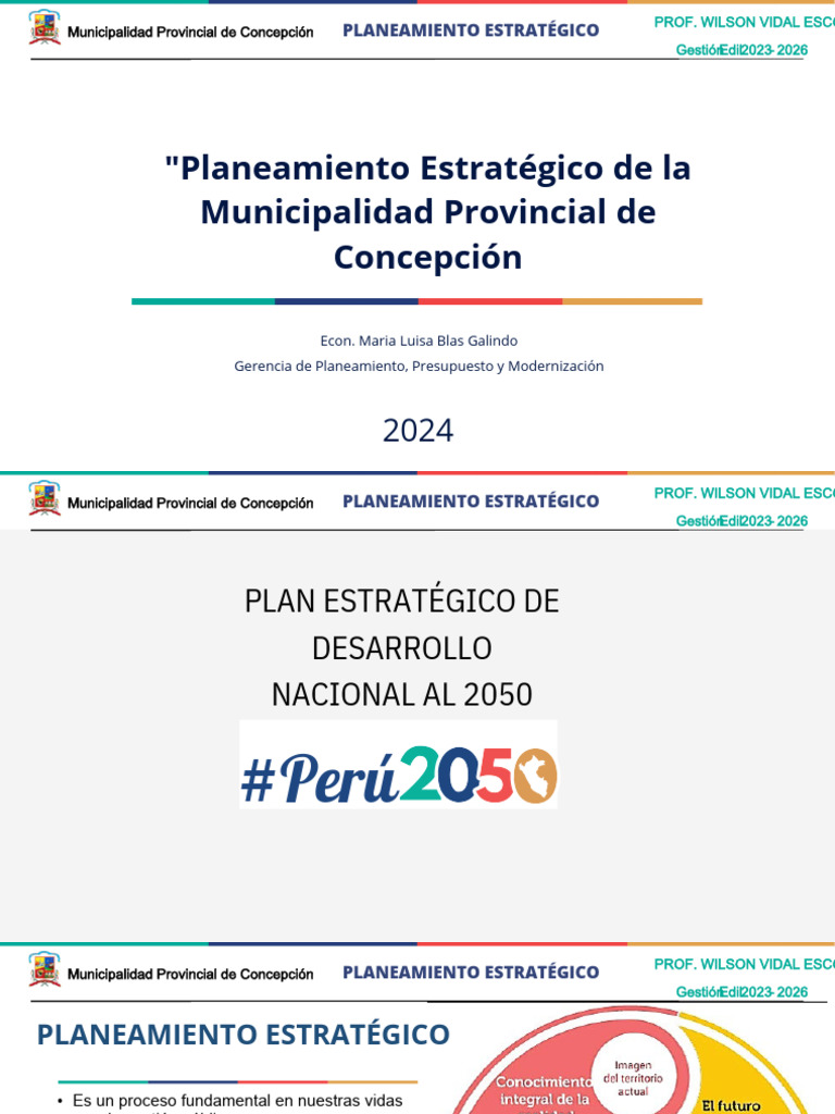Planeamiento Estratégico 2024 2026 Concepción Pdf Planificación
