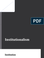 Lesson 3 - Institutionalism