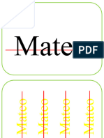 trabajo nombre en manuscrita