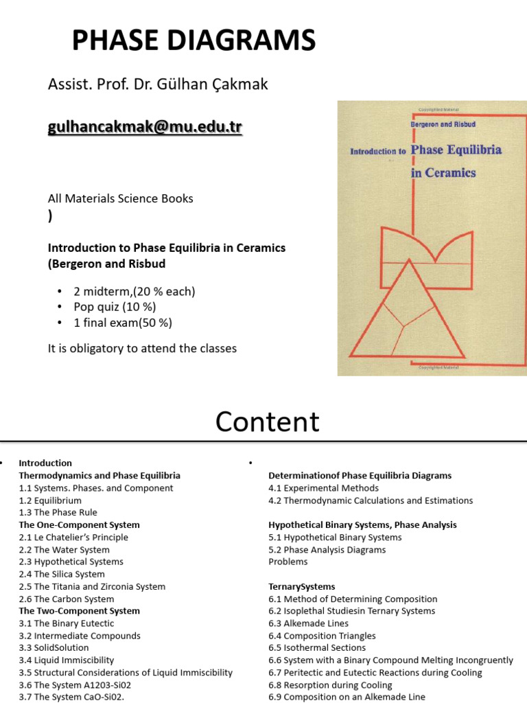 Phase Diagrams in Ceramics | PDF | Phase (Matter) | Phase Rule