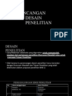 Rancangan Desain Penelitian