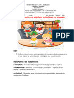 Guía1 Lenguaje 5° Los Pronombres y Adjetivos Embellecen Mi Lenguaje.